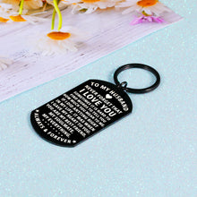 Load image into Gallery viewer, Anniversary Husband Gifts Keychain from Wife Birthday Valentine’s Day Gift for Boyfriend Fiance Bridegroom Hubby My Soulmate I Love You Present Wedding Engagement Couple Romantic Gift for Him Men