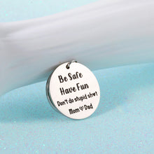 Load image into Gallery viewer, Funny Don't Do Stupid St Christmas Gifts for Son Teens from Mom Stocking Stuffers for Daughter Son Valentines Wedding Graduation Birthday New Driver Gift for Him Her Women Men Boys Girls Keychain
