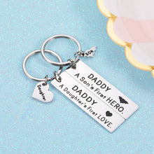 Load image into Gallery viewer, Dad Gift from Son Daughter Funny Keychain for Dear Daddy Father Stepdad Christmas Birthday Father's Day Meaningful Gift for Him Men Wedding Gift for Husband Father of the Bride Father-in-law