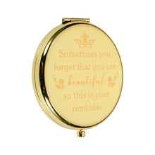 Load image into Gallery viewer, NUBARKO Stocking Stuffers for Women for Daughter Friends Makeup Mirror Birthday Compact Mirror Gifts for Girls Daughter Mom Female Inspirational Valentines Ideas for Wife Girlfriend BFF Her