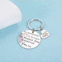 Load image into Gallery viewer, Inspirational Bible Verse Keychain Religious Faith Christian Gifts for Women Men Blessing Prayer Gods Grace Keyring Christmas Thanksgiving Birthday Gifts for Him Her Girls Boys Psalms 91:11 Scripture