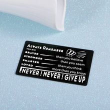 Load image into Gallery viewer, Inspirational Wallet Card for Son Daughter from Dad Mom Engraved Wallet Card Insert for Women Men Friend Coworker Encouragement Birthday Christmas Graduation Back to School Gift for Him Her Boy Girl