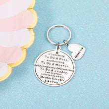 Load image into Gallery viewer, Boss Thank You Keychain Gifts Leader Appreciation Gift for Mentor Manager Colleague Leaving Going Away Farewell Present Retirement Birthday Christmas Keyring for Women Men Boss Day Gift for Him Her