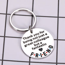 Load image into Gallery viewer, Coworker Thank You Gifts Appreciation Keychain for Women Men Colleague Boss Teacher Coach Birthday Leaving Going Away Farewell Keyring for Her Him Mentor Leader Best Friend