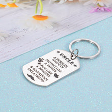 Load image into Gallery viewer, Uncle Gifts Keychain for Him Men Birthday Christmas Gifts or New First Time Uncle Funcle from Niece Nephew Fathers Day Valentines Day Wedding Anniversary GIF for Uncle