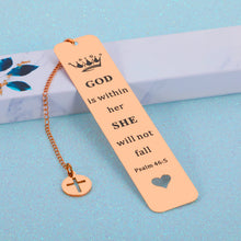 Load image into Gallery viewer, Inspirational Religious Gift for Women Daughter Christmas Gifts for Daughter Girl Stocking Stuffers for Teens Christian Baptism Gift for Wife Mom Grandmom First Communion Bookmark Gift for Goddaughter