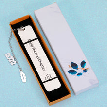 Load image into Gallery viewer, Inspirational Bookmark with Feather Chain 2022 Graduation Gift for Students Teens Grads Booklover Bookmarks Birthday Christmas Gift Retirement Recovery Encouragement New Beginning New Job Present