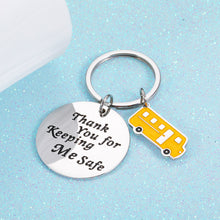 Load image into Gallery viewer, Bus Driver Gift for Men Women Thank You School Bus Driver Keychian Keeping Me Safe Appreciation Gift to Drivers Graduation Farewell Keepsake for Him Her Thanksgiving Day Christmas Bus Gifts Charm