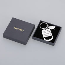 Load image into Gallery viewer, Boyfriend Girlfriend Gift Keychain I Love You More Than The Miles Between Us Long Distance Relationship Gift for Couples Birthday Valentines Christmas Gift