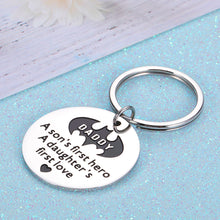 Load image into Gallery viewer, Dad Birthday Keychain Gifts from Son Daughter to Daddy Father Christmas Valentine Gift for Stepdad New Dad to Be Husband from Kids Stepdaughter Wife Father of The Bride Wedding Presents Men Him