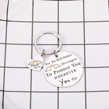 Load image into Gallery viewer, Inspirational Bible Verse Keychain Religious Faith Christian Gifts for Women Men Blessing Prayer Gods Grace Keyring Christmas Thanksgiving Birthday Gifts for Him Her Girls Boys Psalms 91:11 Scripture