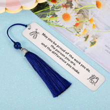 Load image into Gallery viewer, Inspirational Gift Bookmark for Women Men Appreciation Retirement Gifts for Teachers Coworkers Boss Friends Birthday Thank You Present to Son Daughter from Dad Mom Keyring Jewelry for Her Him