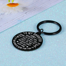 Load image into Gallery viewer, to My Daughter Keychain Gift from Mom Dad Birthday Gift for Her Women