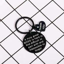 Load image into Gallery viewer, Boss Thank You Appreciation Gifts Keychain for Leader Mentor Manager Colleague Leaving Going Away Farewell Present Retirement Birthday Christmas Keyring for Women Men Boss Day Gift for Him Her