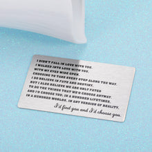 Load image into Gallery viewer, Valentine Day Gift for Him Her Husband Wife Wallet Card Insert Christmas Stocking Suffers Birthday Gifts for Women Men Wedding Anniversary Gif for Boyfriend from Girlfriend I Love You Gift Idea