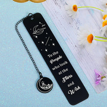 Load image into Gallery viewer, Inspirational Bookmark Gift for Women Men A Court of Thorns and Roses Merchandise Book Mark for Acotar Fans Book Lovers Reader Birthday Christmas Nice Gift for Female Male Friends 1 PCS Double-Sided