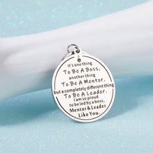 Load image into Gallery viewer, Boss Thank You Keychain Gifts Leader Appreciation Gift for Mentor Manager Colleague Leaving Going Away Farewell Present Retirement Birthday Christmas Keyring for Women Men Boss Day Gift for Him Her