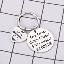 Load image into Gallery viewer, Retirement Keychain Gifts Coworker Leaving Keyring for Staff Colleague Boss Teacher Doctor Nurse Friends Jewelry Present Going Away Farewell Christmas Birthday New Year Gift for Him Her Women Men