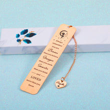 Load image into Gallery viewer, Inspirational Daughter Gift from Mom Dad Bookmark Gift for Her Girl Step-daughter Teen Kid Birthday Wedding Christmas Gift for New Start Job Promotion Always Remember You Are Braver Gift for Booklover