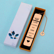 Load image into Gallery viewer, Inspirational Religious Gift for Women Daughter Christmas Gifts for Daughter Girl Stocking Stuffers for Teens Christian Baptism Gift for Wife Mom Grandmom First Communion Bookmark Gift for Goddaughter