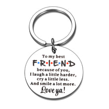Load image into Gallery viewer, Best Friend Keychain Gifts Friend Appreciation Gifts for Women Birthday Christmas Gifts for Soul Sister Teen Girls Friendship Present Idea for Bestie BFF Coworker Roommate