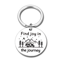 Load image into Gallery viewer, Camper Accessories Gifts for Travel Trailers Enjoy Retirement Keyring for Boss Teacher Coworker Gift Camping Lovers RV Travelers Charm for Men Women Birthday Graduation Gifts Friends Son Daughter