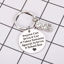 Load image into Gallery viewer, School Bus Driver Appreciation Gift from Students Parents Teachers Graduation Keepsake for Him Her Thank You Bus Driver Gift for Coworker Dad Uncle Retirement Thanksgiving Day Christmas Keychain