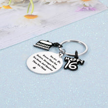 Load image into Gallery viewer, Sweet 16th Birthday Gifts for Son Daughter from Dad Mom Happy Birthday Keychain Teen Girls Boys Gift for Him Her Idea Inspirational Gifts for Grandson Granddaughter