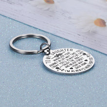 Load image into Gallery viewer, to My Daughter Keychain Gift from Mom Dad Sweet Birthday Wedding Gift for Teen Girls Inspirational Graduation Christmas Gift for Her Women Step Daughter Mothers Day
