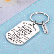 Load image into Gallery viewer, Boss Appreciation Gift Leader Retirement Birthday Keychain Gift for Mentor Manager Thank You Gifts Colleague Leaving Going Away Farewell Present Christmas Keyring Gift for Women Men Him Her