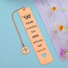 Load image into Gallery viewer, Inspirational Religious Gift for Women Daughter Christmas Gifts for Daughter Girl Stocking Stuffers for Teens Christian Baptism Gift for Wife Mom Grandmom First Communion Bookmark Gift for Goddaughter