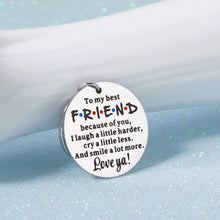 Load image into Gallery viewer, Best Friend Keychain Gifts Friend Appreciation Gifts for Women Birthday Christmas Gifts for Soul Sister Teen Girls Friendship Present Idea for Bestie BFF Coworker Roommate