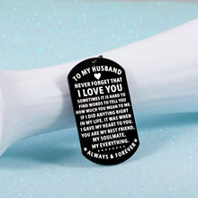 Load image into Gallery viewer, Anniversary Husband Gifts Keychain from Wife Birthday Valentine’s Day Gift for Boyfriend Fiance Bridegroom Hubby My Soulmate I Love You Present Wedding Engagement Couple Romantic Gift for Him Men