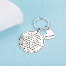 Load image into Gallery viewer, Boss Thank You Keychain Gifts Leader Appreciation Gift for Mentor Manager Colleague Leaving Going Away Farewell Present Retirement Birthday Christmas Keyring for Women Men Boss Day Gift for Him Her