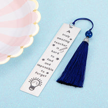 Load image into Gallery viewer, Teacher Appreciation Bookmark Teachers Thank You Gifts from Students Graduation Gift Back to School Gift Special Teacher Gift Metal Bookmark with Tassel