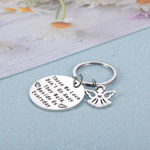 Load image into Gallery viewer, Mom Dad Memorial Keychain Gift- Loss of Father Mother Sympathy Keyring-Those We Love Don't Go Away They Walk Beside Us Everyday Jewelry Remembrance Grandpa Grandma Stepmom Stepdad