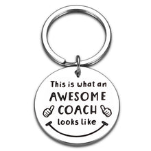 Load image into Gallery viewer, Coach Thank You Gift Keychain Baseball Softball Football Team Appreciation Gift for Women Men Basketball Soccer Volleyball Hockey Coach Teacher Retirement Gift Birthday Christmas Thanksgiving Present