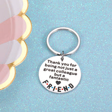 Load image into Gallery viewer, Coworker Thank You Gifts Appreciation Keychain for Women Men Colleague Boss Teacher Coach Birthday Leaving Going Away Farewell Keyring for Her Him Mentor Leader Best Friend