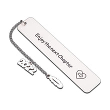 Load image into Gallery viewer, Inspirational Bookmark with Feather Chain 2022 Graduation Gift for Students Teens Grads Booklover Bookmarks Birthday Christmas Gift Retirement Recovery Encouragement New Beginning New Job Present