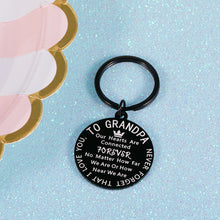Load image into Gallery viewer, Grandpa Keychain Gifts Special Granddad Keyring to Grandfather from Grandson Granddaughter Grandkids Birthday Retirement Christmas Appreciation Present for Him Men I Love You Gift
