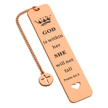 Load image into Gallery viewer, Inspirational Religious Gift for Women Daughter Christmas Gifts for Daughter Girl Stocking Stuffers for Teens Christian Baptism Gift for Wife Mom Grandmom First Communion Bookmark Gift for Goddaughter