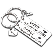 Load image into Gallery viewer, Dad Gift from Son Daughter Funny Keychain for Dear Daddy Father Stepdad Christmas Birthday Father's Day Meaningful Gift for Him Men Wedding Gift for Husband Father of the Bride Father-in-law