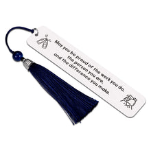 Load image into Gallery viewer, Inspirational Gift Bookmark for Women Men Appreciation Retirement Gifts for Teachers Coworkers Boss Friends Birthday Thank You Present to Son Daughter from Dad Mom Keyring Jewelry for Her Him