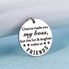Load image into Gallery viewer, Boss Appreciation Gift Leader Retirement Birthday Keychain Gift for Mentor Manager Thank You Gifts Colleague Leaving Going Away Farewell Present Christmas Keyring Gift for Women Men Him Her