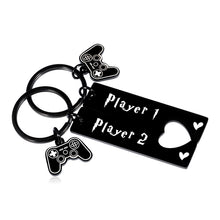 Load image into Gallery viewer, Boyfriend Gifts from Girlfriend Valentines Day Gift for Him Funny Gamer Player 1 Player 2 Matching Keychain for Couple to My Man Husband Fiance Gift from Wife Fiancee Valentine Birthday Anniversary