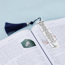 Load image into Gallery viewer, Inspirational Bookmark for Son from Mom Dad Graduation Birthday Christmas Encouragement Bookmarks with Tassel Stocking Stuffer Gifts
