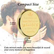 Load image into Gallery viewer, NUBARKO Stocking Stuffers for Women for Daughter Friends Makeup Mirror Birthday Compact Mirror Gifts for Girls Daughter Mom Female Inspirational Valentines Ideas for Wife Girlfriend BFF Her