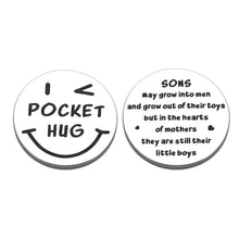 Load image into Gallery viewer, Pocket Hug Token Keepsake for Son from Mom Dad Isolation Lockdown Social Distancing Love Gift Miss You Note Inspirational Gifts for Him Men Teen Boy Double-Sided Birthday Christmas Gift