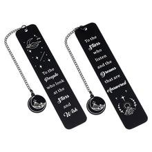 Load image into Gallery viewer, Inspirational Bookmark Gift for Women Men A Court of Thorns and Roses Merchandise Book Mark for Acotar Fans Book Lovers Reader Birthday Christmas Nice Gift for Female Male Friends 1 PCS Double-Sided