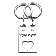 Load image into Gallery viewer, Couples Gifts for Husband Wife Boyfriend Gifts from Girlfriend Matching Keychain for Anniversary Christmas Birthday Wedding Engagement Valentine Sweetest Day Gifts for Him Her Wifey Hubby Women Men
